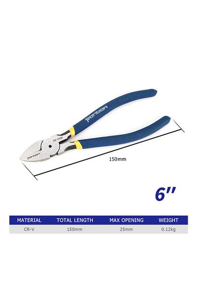 Choice 6 Inch Diagonal Cutting Pliers 5/6 Inch Wire Stripping Tool Side Cutter Cable Burrs Nipper Electrici