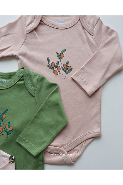 Necix's Cotton Comfortable Cute Design Animal Pattern Long Sleeve Newborn Baby Girl Boy Bodysuit