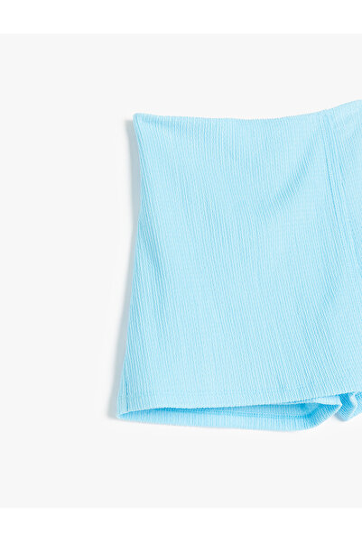 Koton Textured Relaxed Fit Basic Shorts Skirt