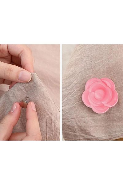 OZN AKSESUAR 6Pcs Flower Pattern Quilt Case Holder Stabilizer Pillow Duvet Cover Organizer