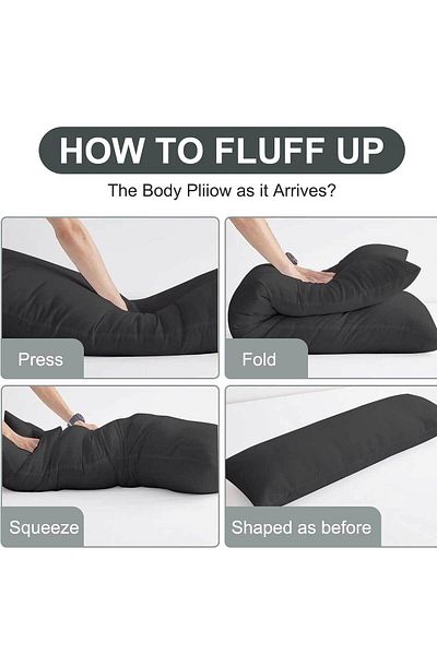 RevuBaby Soft Pillow - Tall, Double Cover, Fiber Filled, Adults 140X45 cm
