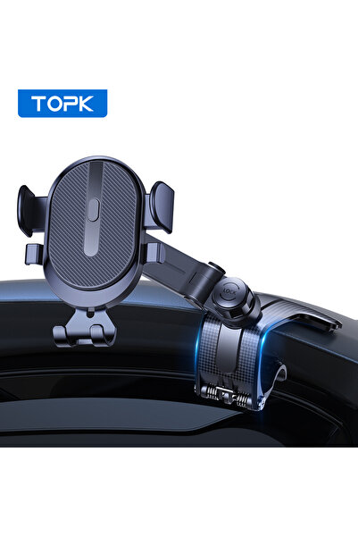 Choice حامل هاتف TOPK باللون الأسود للوحة عدادات السيارة، حامل هاتف محمول قاب...