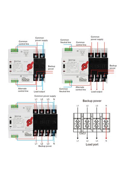 JOTTA 2p 125a W2r-2p/3p/4p 125a 220v 50/60hz Mini Ats مفتاح التحويل التلقائي محدد كهربائي