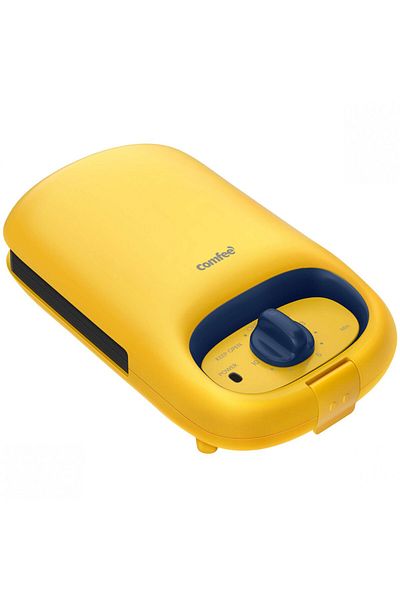Comfee Sandwich Grill Comfee MC-JK1312P201, 600 W, placi antiaderente, timer, Galben