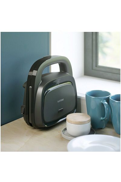 Philips Sandwich-maker Philips HD2330/90 seria 3000, 750 W, Sistem de blocare rapida, Negru