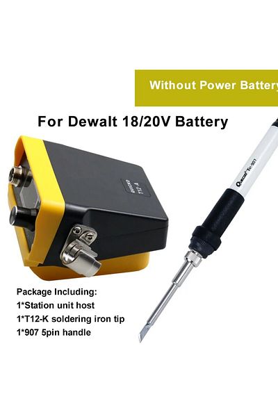 Choice 72W T12 Cordless Soldering Station Solder Iron for Dewalt/Makita/Milwaukee/Worx Battery 20V Max L...