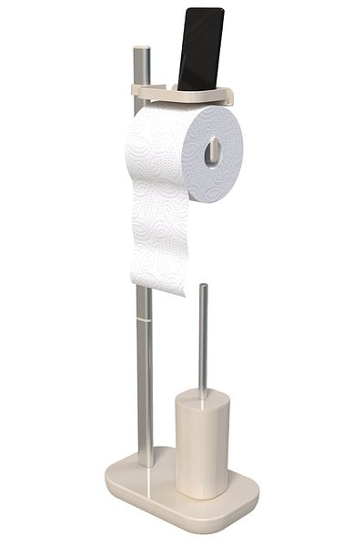 Prima Nova Beige Colored Water Standing Toilet - with Paper Holder and Brush