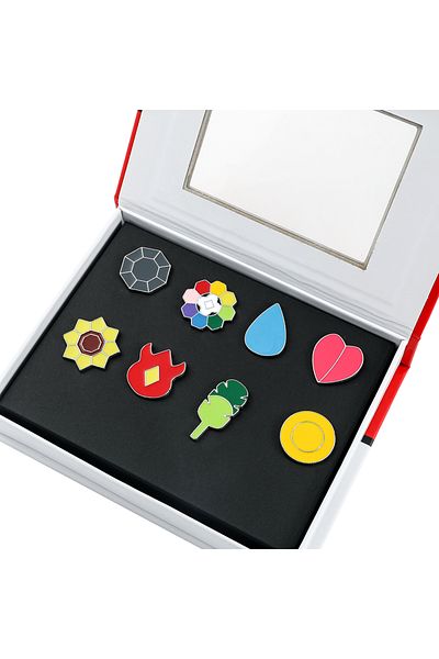 Choice Pokemon Brooch Pokemon Gym Badges Kanto Johto Hoenn Sinnoh Unova Kalos League Region Orange Islands