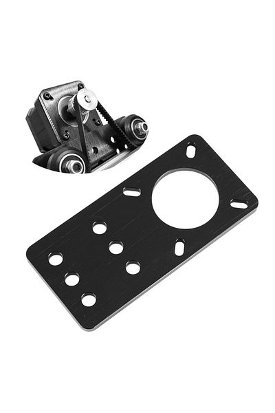 Funssor Black 1pcs Openbuilds Motor Mount Plate - Nema 17 Stepper Motor Mounting Fixed Plate Aluminum Brack