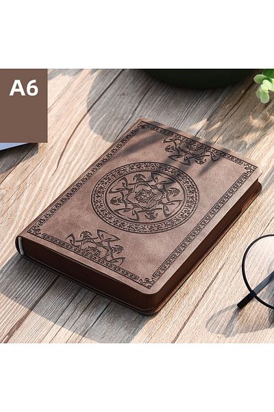 Choice دفتر ملاحظات صغير من نوع جيب A6 كاكي A6 بتصميم عتيق مصنوع من جلد صناعي من البولي يوريثان للكتابة