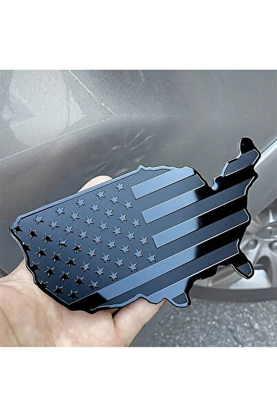Choice ملصق سيارة أسود بشعار الولايات المتحدة الأمريكية وخريطة العلم، ملصق شع...