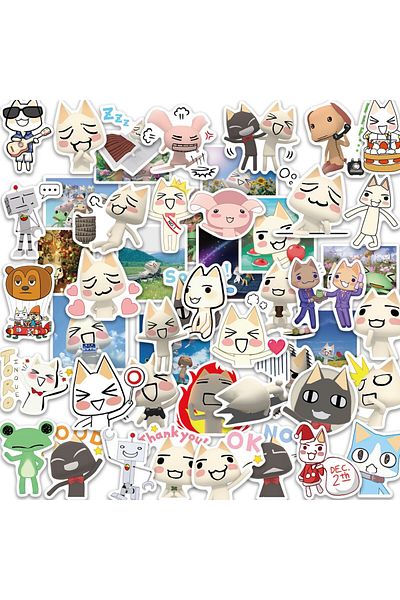 Choice 50pcs 50pcs Cartoon Toro Inoue Cat Stickers Kawaii Waterproof Graffiti Vinyl Decals For Laptop Guita