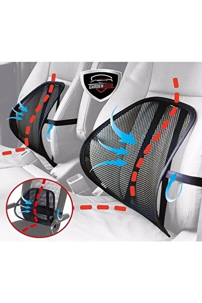 eryatex Mesh Car Auto Waist Back Cushion Anti-Sweat Adjustable Orthopedic Back Rest