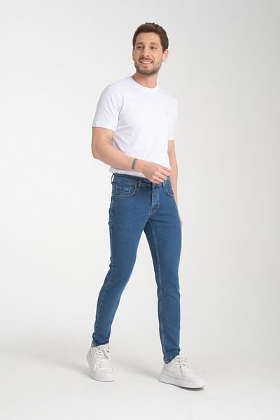 OneZero Ανδρικό τζιν μπλε ίσιο Skinny Fit