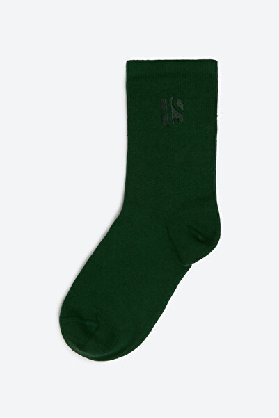 Hype of Steps Forest - Nakışlı Yeşil Çorap