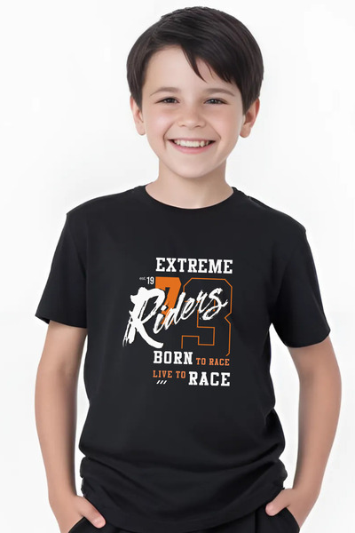 YA KO KİDS Tricou cu mânecă scurtă cu imprimeu Riders 73 pentru băieți