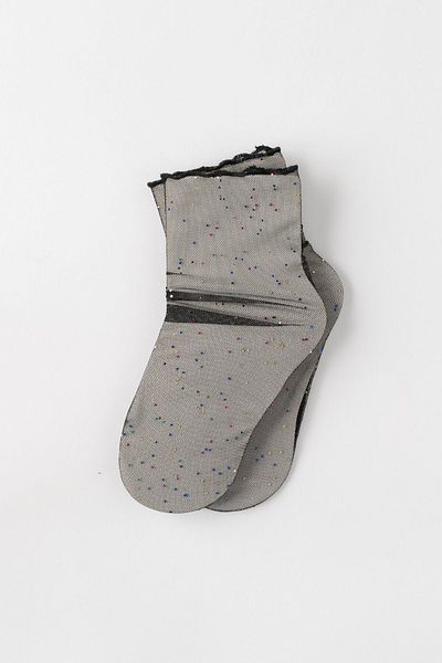 Banamio Colorful Glitter Printed Girl's Tulle Socks