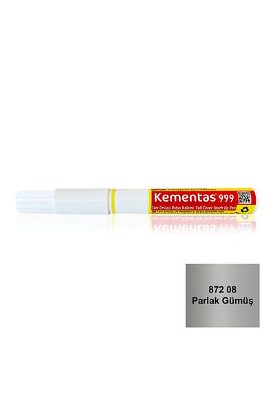 Kementaş 872 08 قلم لمس ذو غطاء كامل من الفضة اللامعة، قلم لمس ذو غطاء كامل
