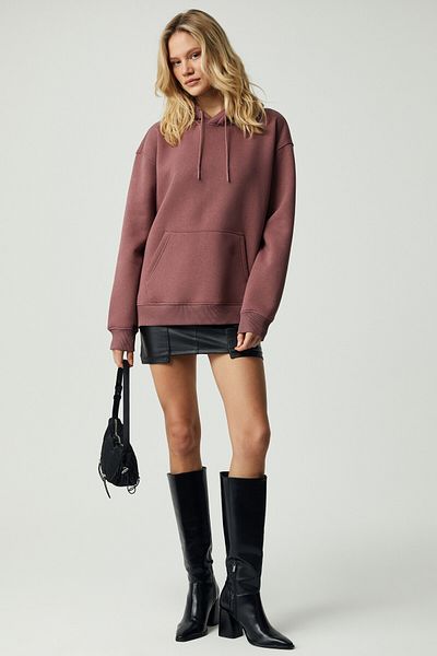GRIMELANGE Adel Women - Organic Cotton Fleece Soft Relaxed Kangaroo Pocket Sweatshirt