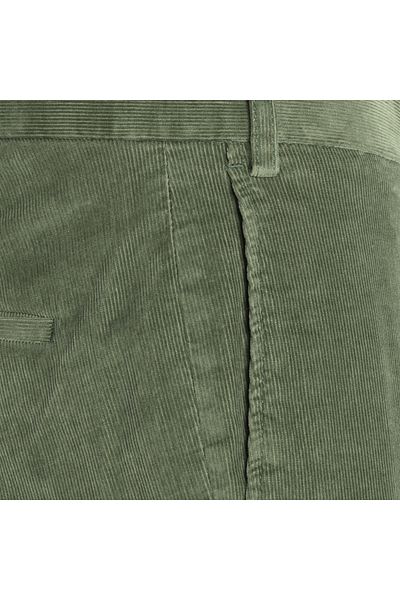 Hiltl Green Supima Cotton Slim Fit Thin Corduroy Chino Pants