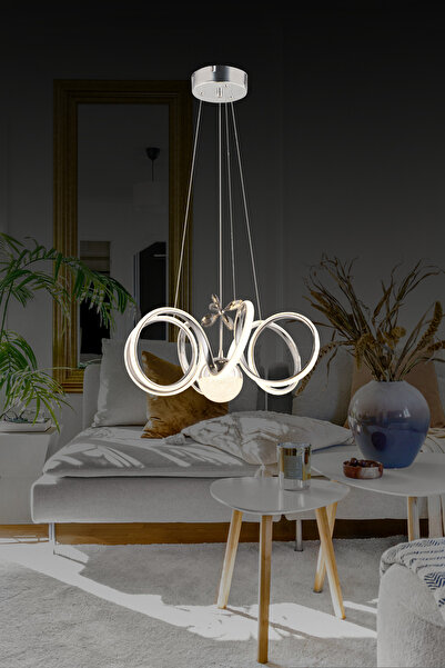 bordolux Ld 041 Büyük Toplu Model Krom 3 Renkli Salon Ve Oturma Odası Için Id...