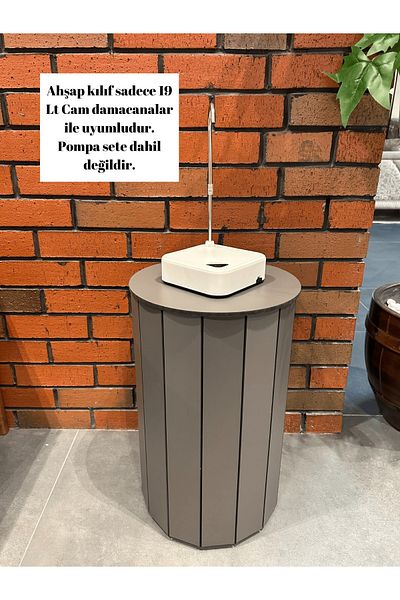 ARKITEKT EX 19 Lt Glass Damacana Compatible Wooden Bottle Dispenser Case Box Cover Storage Box