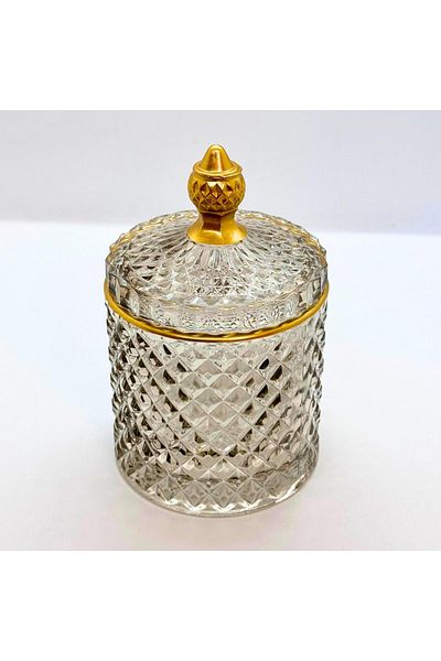 Tırtıl Home Züccaciye Glass Lid Sugar Bowl