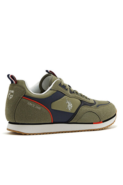 U.S. Polo Assn. Men's Khaki Low-Top Sneakers - Lightweight Timeless Lace-Up Style, Ideal for Casual Outings