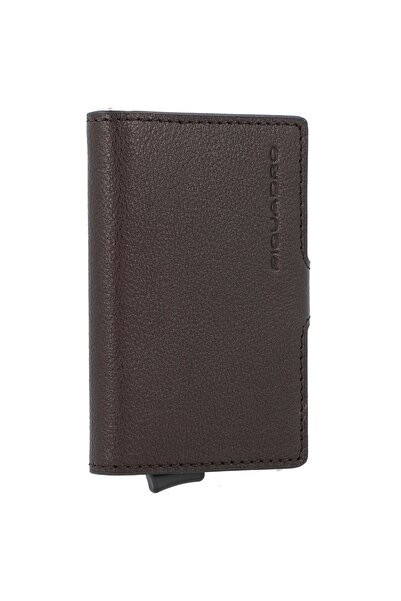 PIQUADRO , Black Square, Leather Card Holder, Square Sliding System, PP5649B3R-TM, Brown, For Men