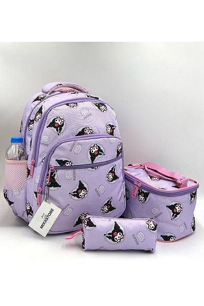 ms mixxstore Rucsac pentru școală primară cu model Master Pack pentru fete cu hrănire și suport pentru creion