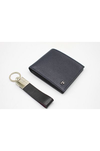 Pierre Cardin Men's Genuine Leather Wallet and Keychain Gift Pc2361