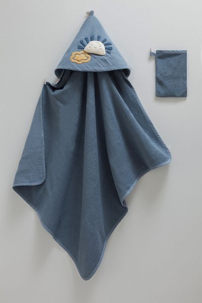 Caramell Newborn Swaddle Towel 82^90 cm and 1 Piece Pouch Knitted Swaddle Towel