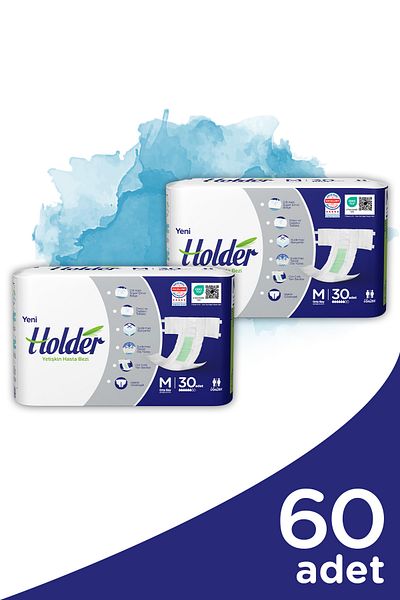 Holder Adult Patient Diapers Medium Medium Size 30 Pcs / 2 Pieces
