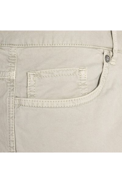 Hiltl Stone Color 5 Pocket Washed Slim Fit Cotton Trousers
