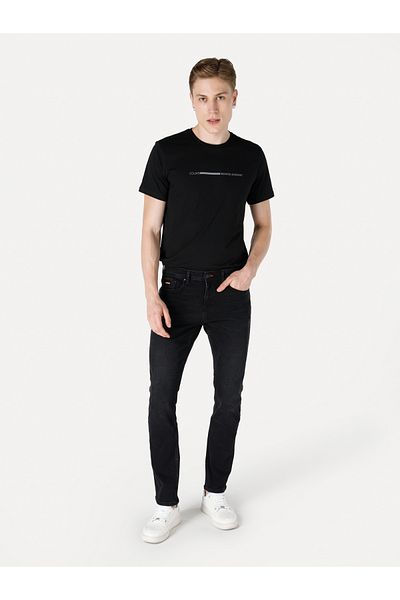 Colin's 044 Karl Straight Fit - Ανδρικό τζιν παντελόνι χαμηλής μέσης μαύρο CL 1065259