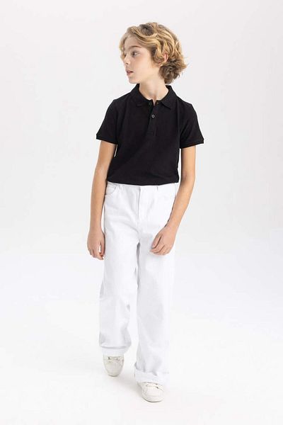 DeFacto K1689A6 Ss Boy's Pique Short Sleeve Polo T-Shirt
