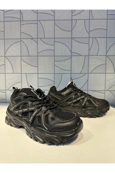 Jump 30852 Unisex Siyah Yazı Detay Ortopedik Memory Foam Hafızalı Konforlu Günlük Sneaker  Spor Ayakkabı