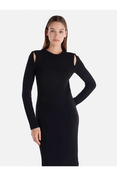 Colin's Rochie neagră Midi Slim Fit pentru femei