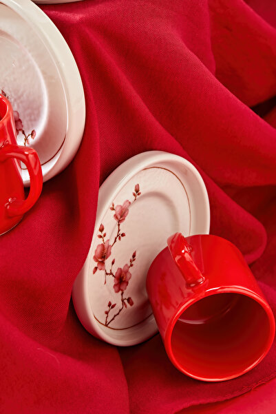 Erbaşlar 12 Parça Nora Lüx Seramik Kahve Fincan Takımı Türk Kahvesi Fincanı