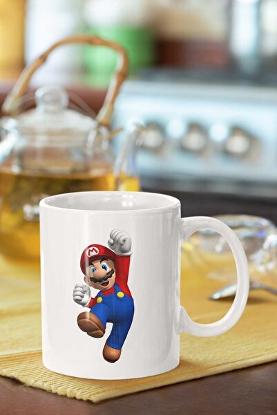 Piktorya كوب ماريو أبيض مطبوع هدية عصرية