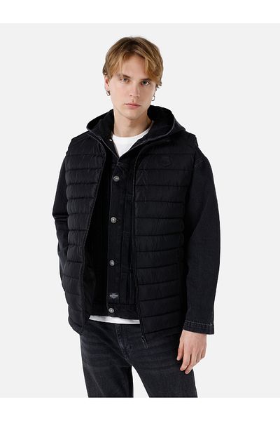 Colin's Regular Fit Men's Black Vest