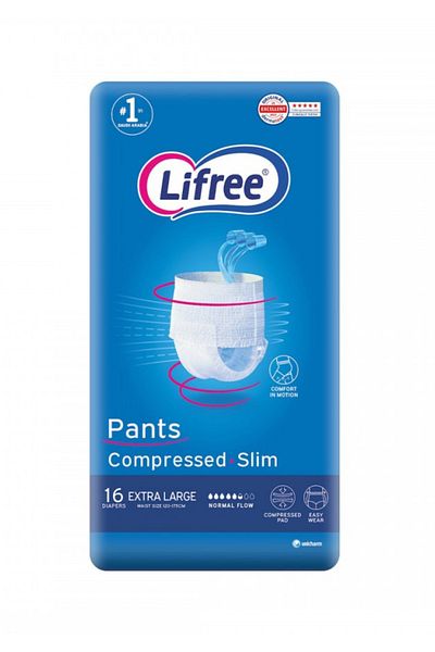 Lifree Cloth Adult Diapers Extra Large, 16 Count