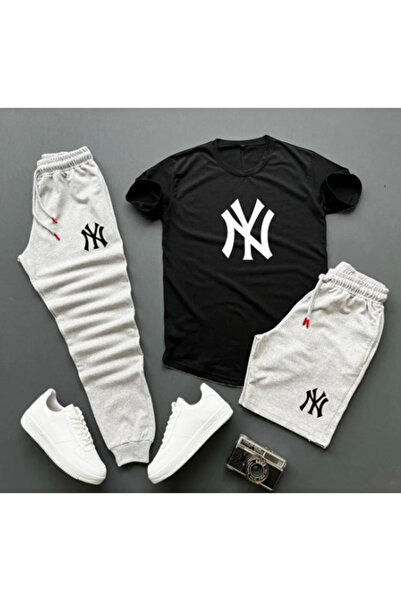 Risil-Nu Company Combinație de trening de vară cu imprimeu Ny unisex - Set de 3