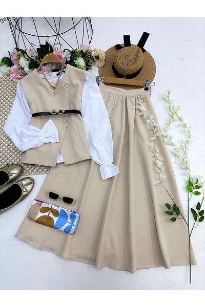 YEDİLALE Vest Skirt Suit Is a Slim Fit [Shirt Not Included]