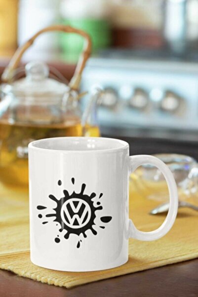 Piktorya كوب مطبوع عليه شعار Wolksvagen مع تأثير سبلاش