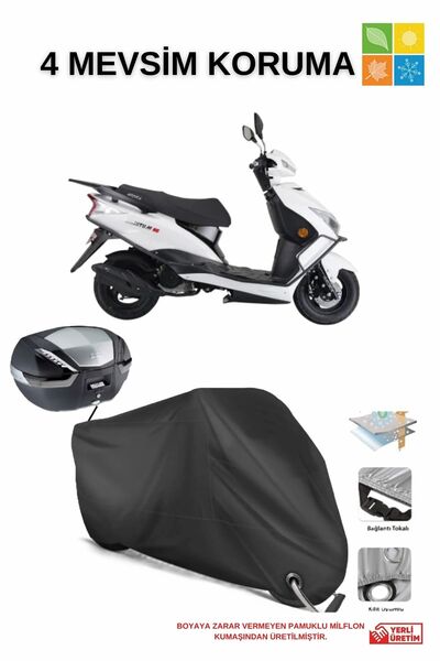 AutoEN SİYAH Arora QUANTUM 50 ARKA ÇANTA KİLİT UYUMLU SU GEÇİRMEZ BRANDA (MOTOSİKLET)