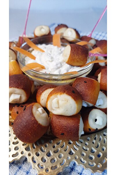 Seymen Brezel Bites Beyaz Peynirli- Lokmalık Alman simidi 64 adet