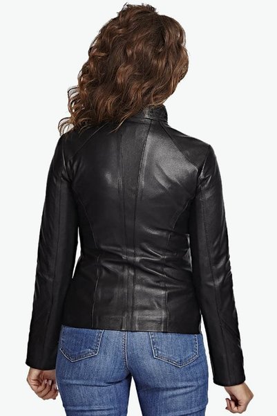 Deriza Cinzia Black Genuine Leather Women’s Jacket