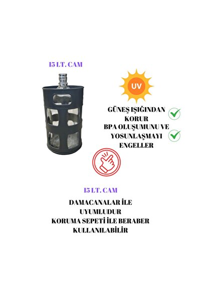 ARKITEKT EX Ahşap Damacana Kılıfı | 15 LT CAM Uyumlu | Modern Şık Tasarım | Pompa Hariç