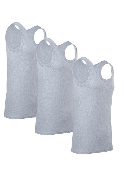 GRSN Tricou pentru bărbați, 3 piese, 100% bumbac, cu bretele confortabile